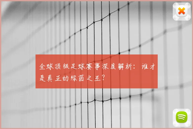 全球顶级足球赛事深度解析：谁才是真正的绿茵之王？